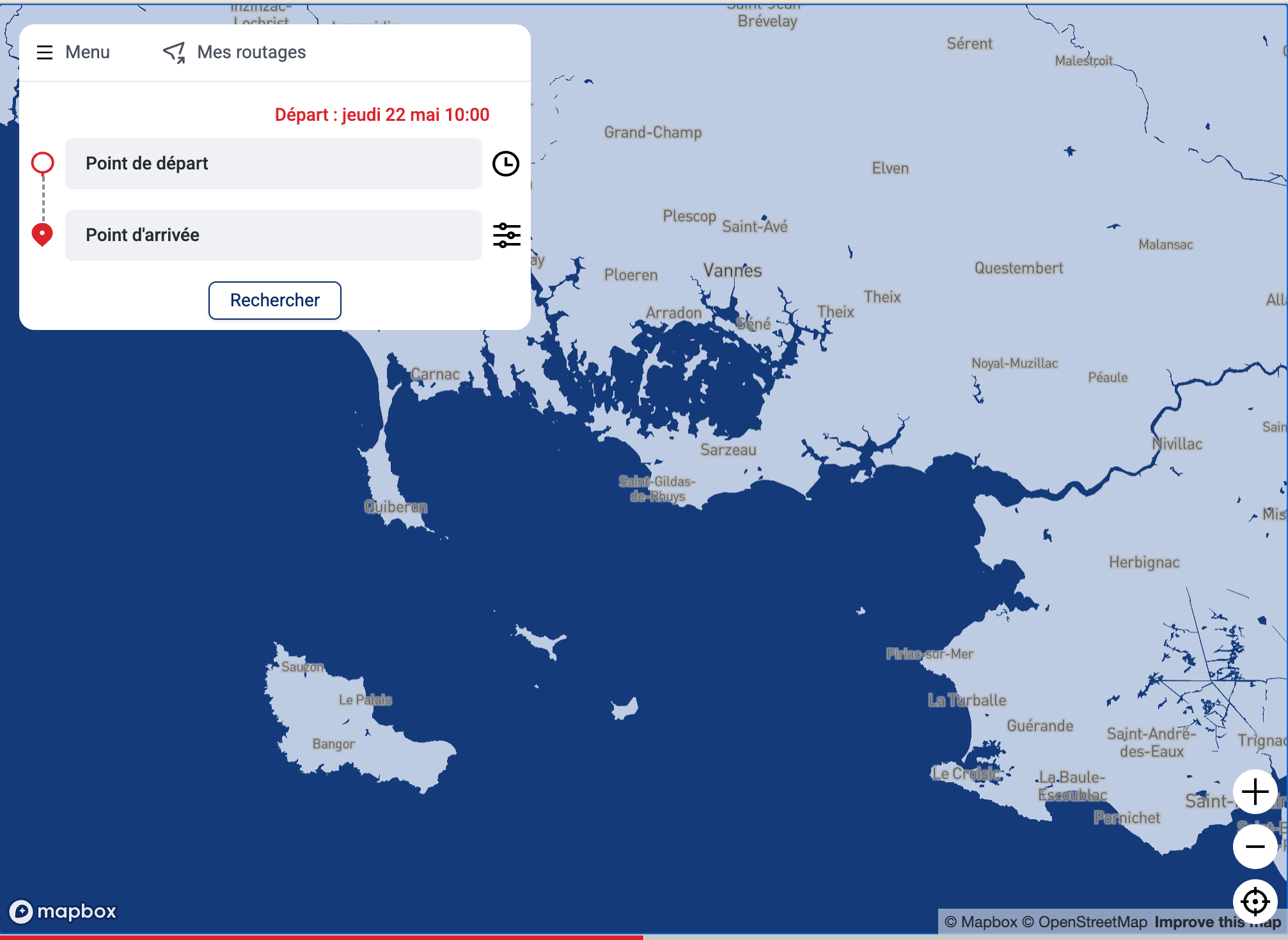 Page d'accueil de Sailrouting